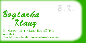 boglarka klauz business card